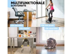 Björn&Schiller Bodenschutzmatte Plastik Transparent 100 x 120 cm Kratzschutz Schreibtischunterlage
