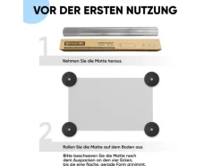 Björn&Schiller Bodenschutzmatte Plastik Transparent 100 x 120 cm Kratzschutz Schreibtischunterlage