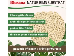 Blusana Bims Pflanzsubstrat mineralisches Vulkangestein Körnung 8-16 mm 10 l