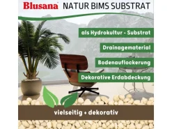 Blusana Bims Pflanzsubstrat mineralisches Vulkangestein Körnung 8-16 mm 10 l