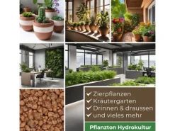 Blusana Blähton Pflanzsubstrat Pflanzton grobe Körnung 8-16 mm 25 l