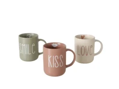 Boltze Home Jumbobecher Lovina 3-fach Sortiert Ø 8,5 cm x 11 cm Mehrfarbig