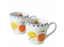 Boltze Jumbobecher Fruits 2-fach Sortiert 10 cm x 10 cm x 14 cm Orange