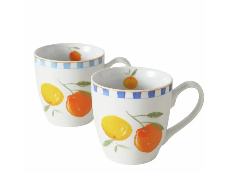 Boltze Jumbobecher Fruits 2-fach Sortiert 10 cm x 10 cm x 14 cm Orange