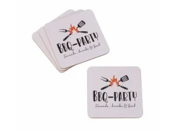 Boltze Untersetzer BBQ 4-teilig 17 cm x 105 cm x 105 cm 2-fach Sortiert Beige