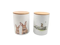 Boltze Vorratsdose Knuffi Klein 14 cm x 10 cm x 14 cm Weiß