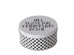 Boltze Vorratsdose Soho Ø 13,5 cm x 6,5 cm Schwarz-Weiß