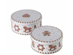 Boltze Vorratsdose-Set Ginger Braun-Weiß 2-teilig