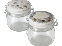 Boltze Xmas Vorratsglas Tilburg 2-fach sortiert Weiß