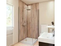 Breuer Duschrückwand Landhaus Holzdekor Aluminium 255 cm x 100 cm