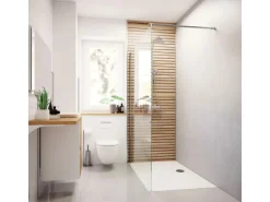 Breuer Duschrückwand Scandi Holzdekor Aluminium 210 cm x 100 cm