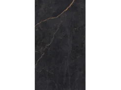 Breuer Duschrückwand Seidenmatt Marmor Schwarz-Kupfer 100 cm x 255 cm