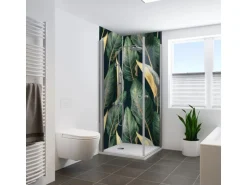 Breuer Duschrückwand Seidenmatt Blätter Vintage 100 cm x 255 cm