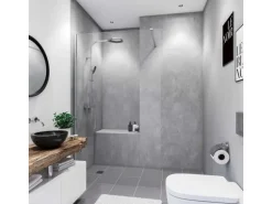 Breuer Duschrückwand Soft-Touch Seidenmatt Quick 72 Beton-Optik Grau 100x255 cm