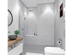 Breuer Duschrückwand Stein-Optik Quick 72 Marmor Grau 100x210 cm