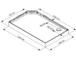 Breuer Komplettdusche Anschlag Links 120 cm x 90 cm Schwarz Matt