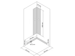 Breuer Runddusche Schiebetür Rückwände 200 cm x 90 cm