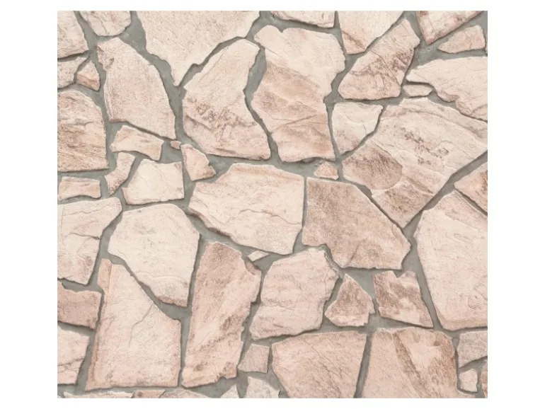 Bricoflor BruchsteinTapete inBeige Grau 3D Tapete inSteinoptik Selbstklebend für Wohnzimmer und Küche NatursteinVliestapete als Panel
