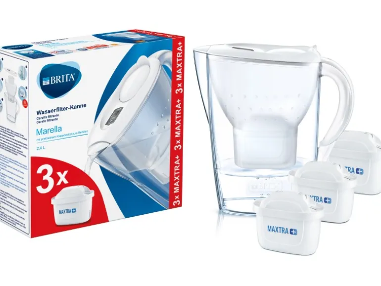 Brita Wasserfilter-Kanne Marella Weiß inkl. 3 Maxtra+