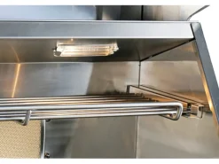 Buschbeck Outdoorküche Brighton aus Schwarzer Edelstahl mit Marmor-Platte