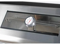 Buschbeck Outdoorküche Brighton aus Schwarzer Edelstahl mit Marmor-Platte