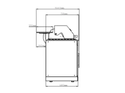Buschbeck Outdoorküche Brighton aus Schwarzer Edelstahl mit Marmor-Platte
