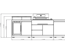 Buschbeck Outdoorküche Brighton aus Schwarzer Edelstahl mit Marmor-Platte