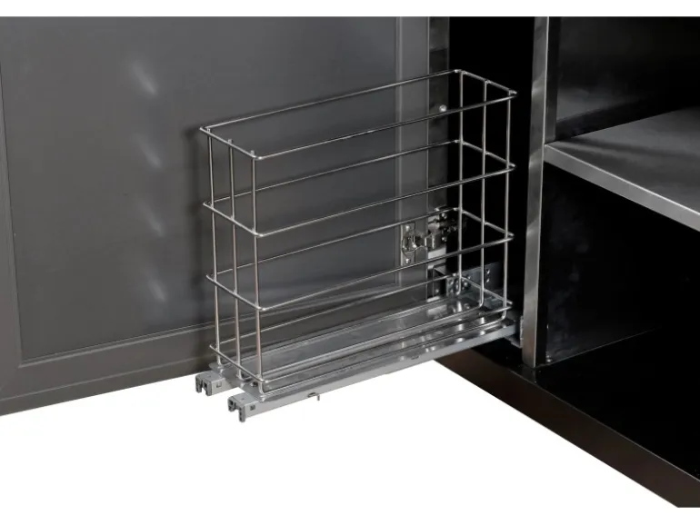 Buschbeck Outdoorküche Derby aus Keramikverkleidung Weiß inkl. Wetterschutzhülle