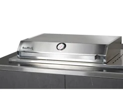 Buschbeck Outdoorküche Derby aus Keramikverkleidung Weiß inkl. Wetterschutzhülle