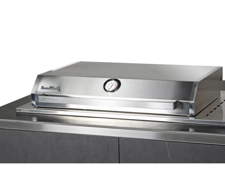 Buschbeck Outdoorküche Derby aus Keramikverkleidung Weiß inkl. Wetterschutzhülle