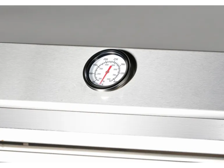 Buschbeck Outdoorküche Derby aus Keramikverkleidung Weiß inkl. Wetterschutzhülle