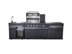 Buschbeck Outdoorküche King Range 112 cm x 282 cm x 58 cm Schwarz