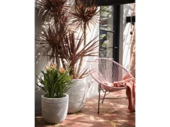 Capi Pflanztopf Nature Rib Kugel Riffel Ø 35 cm x 34 cm Elfenbein