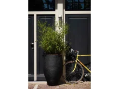 Capi Pflanztopf Nature Rib Elegant Deluxe Riffel Ø 40 cm x 60 cm Schwarz