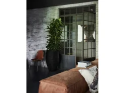 Capi Pflanztopf Nature Rib Elegant Deluxe Riffel Ø 40 cm x 60 cm Schwarz