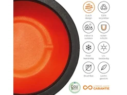 Capi Pflanztopf Nature Rib Kugel Riffel Ø 35 cm x 34 cm Anthrazit