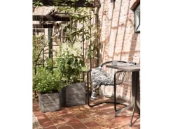 Capi Pflanztopf Rib NL quadratisch 50 cm x 50 cm x 50 cm Anthrazit