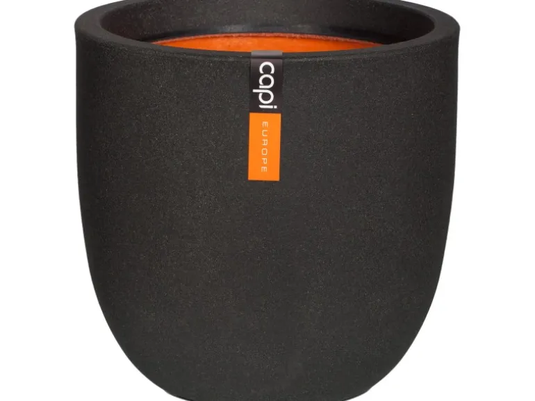 Capi Pflanztopf Smooth rund Ø 35 cm x 34 cm Schwarz