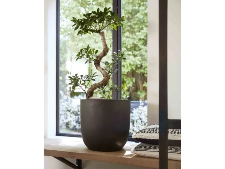 Capi Pflanztopf Smooth rund Ø 35 cm x 34 cm Schwarz