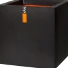 Capi Pflanztopf Smooth viereckig 50 cm x 50 cm x 50 cm Schwarz