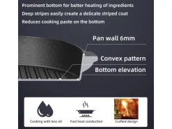 CCLIFE Dutch Oven Set 5,7L Gusseisen Grilltopf mit Feuertopf Ohne Beine