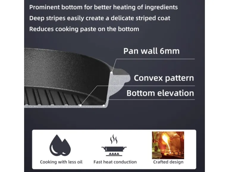 CCLIFE Dutch Oven Set 5,7L Gusseisen Grilltopf mit Feuertopf Ohne Beine