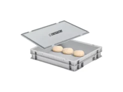 CHEFGASTRO Pizzaballenbox Mit Deckel HxBxT 8,5 x 30 x 40 cm 9 Liter Teigwanne Für Pizzateig Sstapelbare Pizzabox