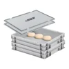 CHEFGASTRO SuperSparSet 2 x Pizzaballenbox Mit 2 x Deckel HxBxT 8,5 x 30 x 40 cm 9 Liter Teigwanne Für Pizzateig Sstapelbare Pizzabox