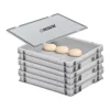 CHEFGASTRO SuperSparSet 3 x Pizzaballenbox Mit 1 x Deckel HxBxT 8,5 x 30 x 40 cm 9 Liter Teigwanne Für Pizzateig Sstapelbare Pizzabox