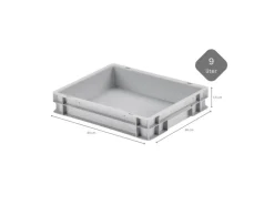 CHEFGASTRO SuperSparSet 2 x Pizzaballenbox Ohne Deckel HxBxT 7,5 x 30 x 40 cm 9 Liter Teigwanne Für Pizzateig Sstapelbare Pizzabox