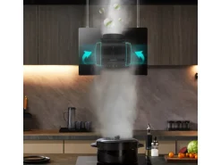 CIARRA Dunstabzugshaube A+++ 700 m³/h WIFI APP & Touch-Bedienung Inselhaube VM4850B