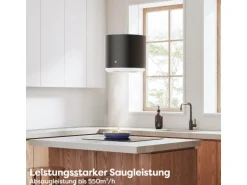 CIARRA Dunstabzugshaube A+ 550 m³/h WIFI APP & Touch-Bedienung Inselhaube VM4838B