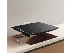 CIARRA Induktionskochfeld 4 Zonen 60 cm Einbau-Kochfelder VM4BIH-D