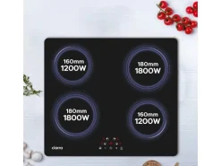 CIARRA Induktionskochfeld 4 Zonen 60 cm Einbau-Kochfelder VM4BIH-C